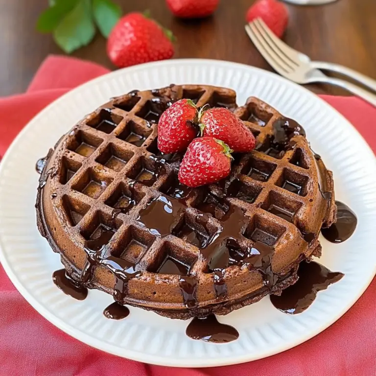 Chocolate Cake Mix Waffles