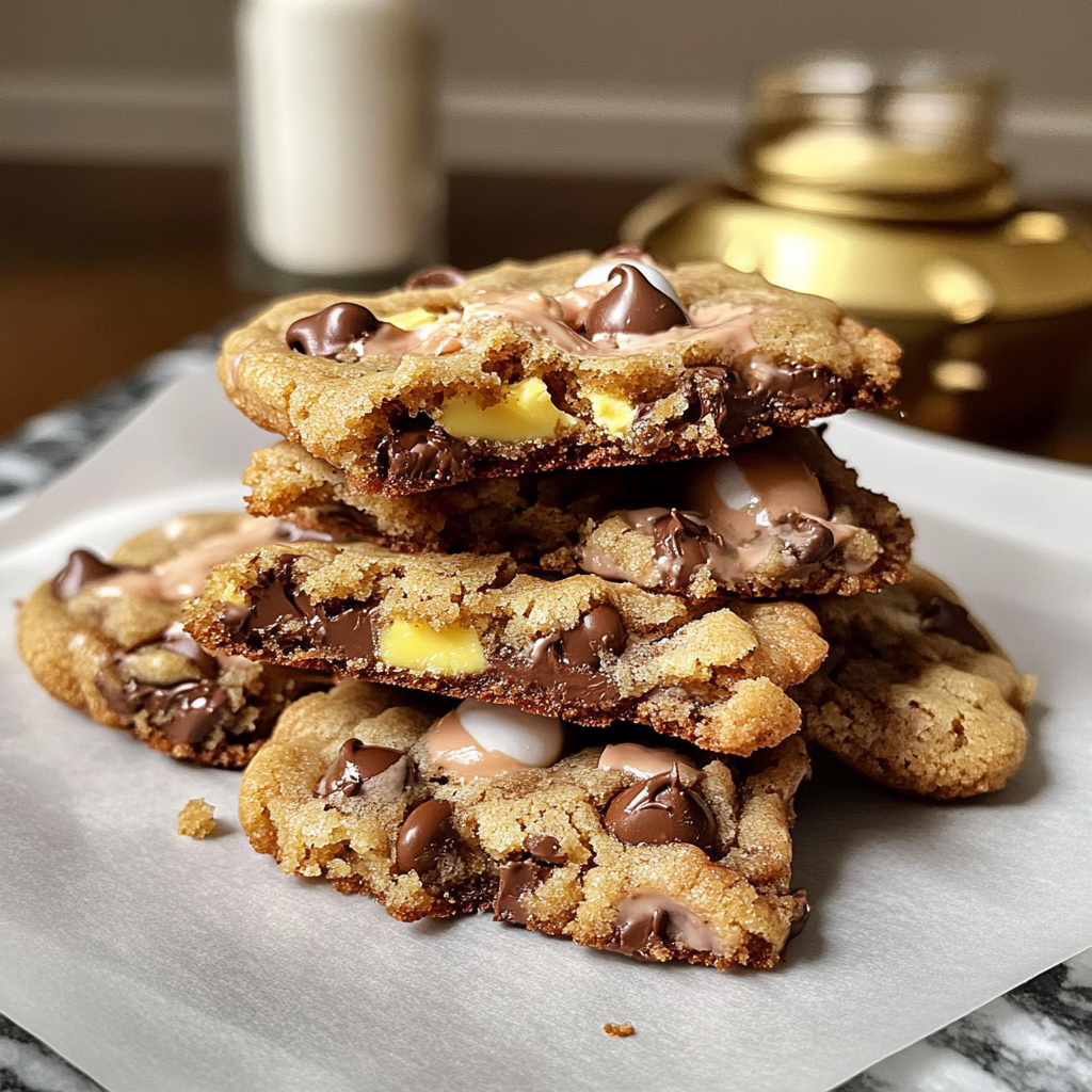 Brown Butter Cadbury Creme Egg Cookies Recipe