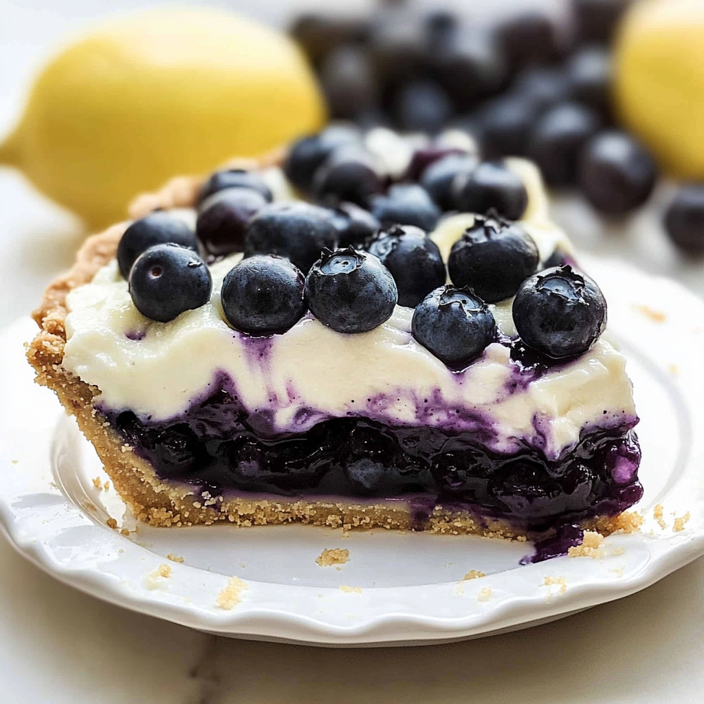 No Bake Lemon Blueberry Pie