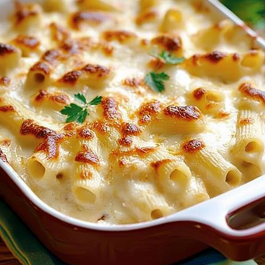 Creamy Three-Cheese Pasta Bake Recipe