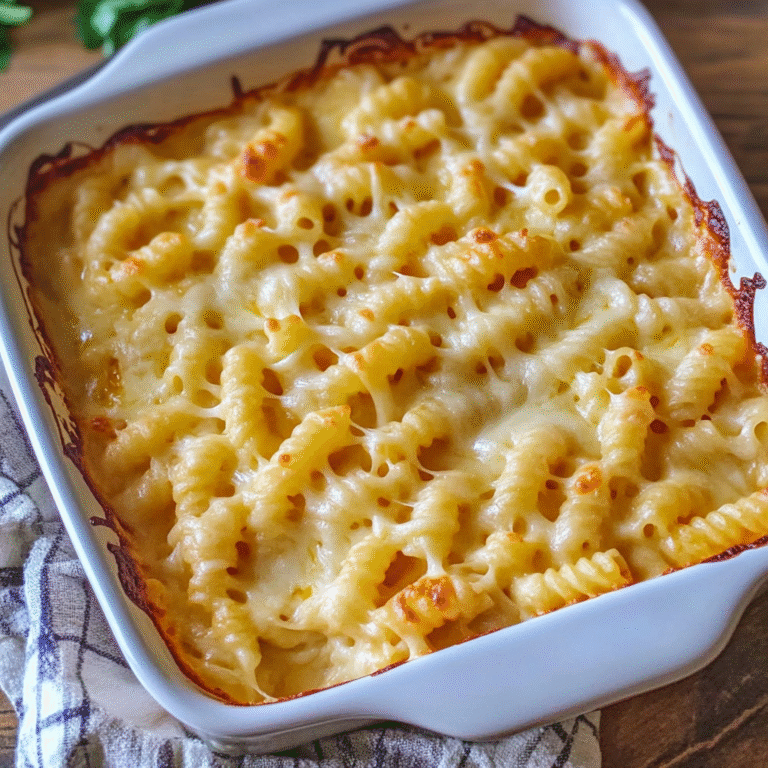 Creamy Three-Cheese Pasta Bake Recipe