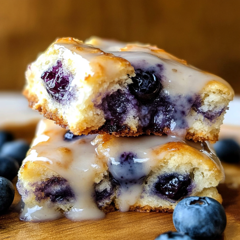 Glazed Blueberry Butter Swim Biscuits