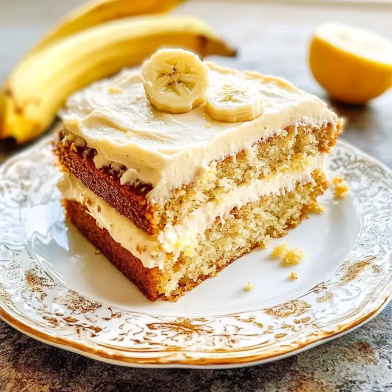 Banana Cake with Lemon Cream Cheese Frosting