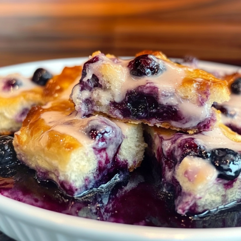 Glazed Blueberry Butter Swim Biscuits