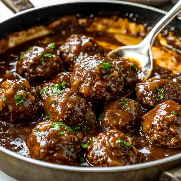 Salisbury Steak Meatballs in Savory Gravy