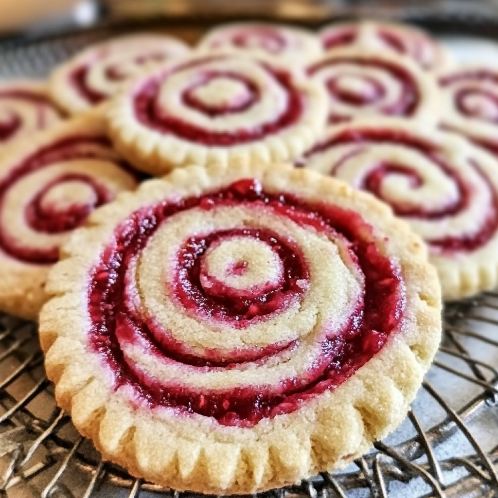 Raspberry Swirl Shortbread Cookies Recipe