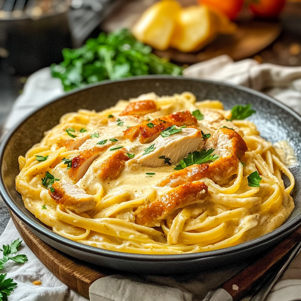 Creamy Cowboy Butter Chicken Linguine Recipe