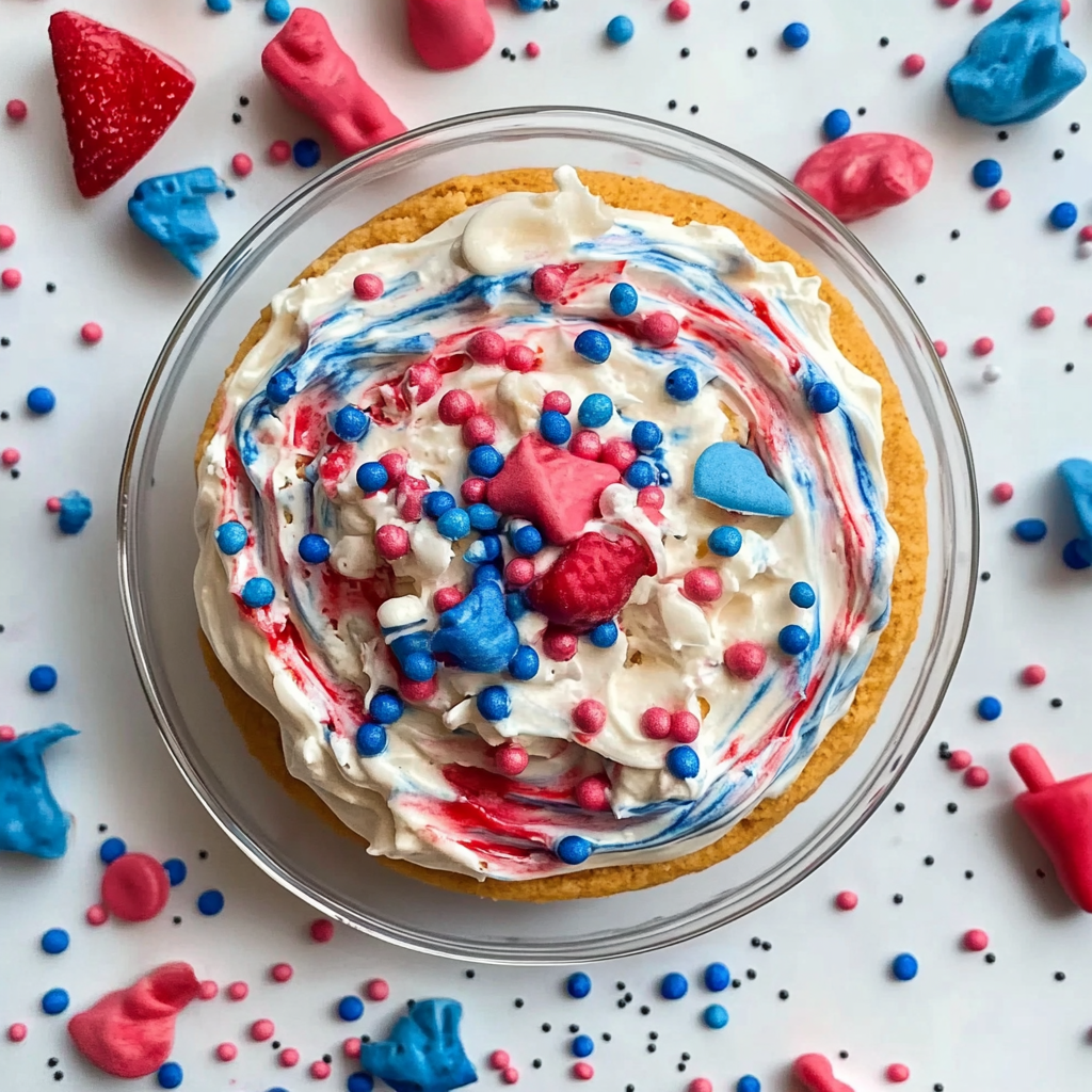 Red, White and Blue Funfetti Dip Recipe
