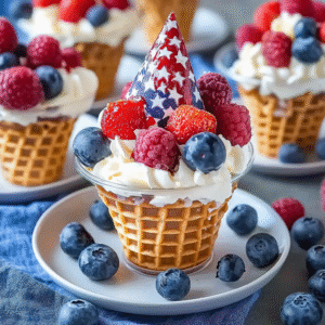 Patriotic Fruit Cones
