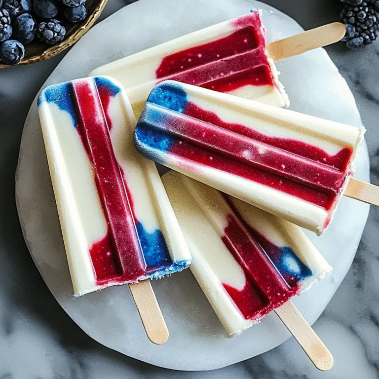 Red White and Blue Popsicles Recipe