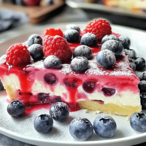 Summer Berry Jello Lasagna Recipe