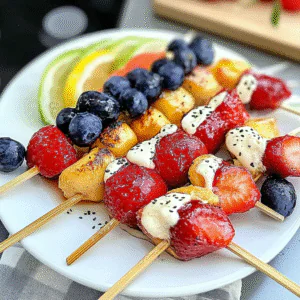 Red, White and Blue Fruit Kabobs Recipe