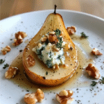 Easy Roasted Pears with Blue Cheese & Honey