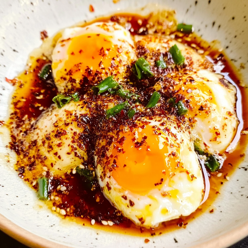Spicy Chili Garlic Eggs Recipe