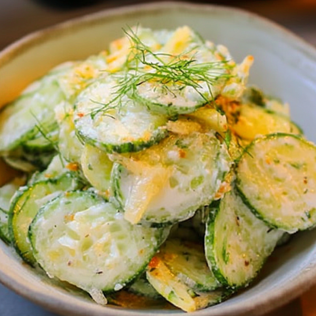 Pickle Juice Cucumber Salad Recipe