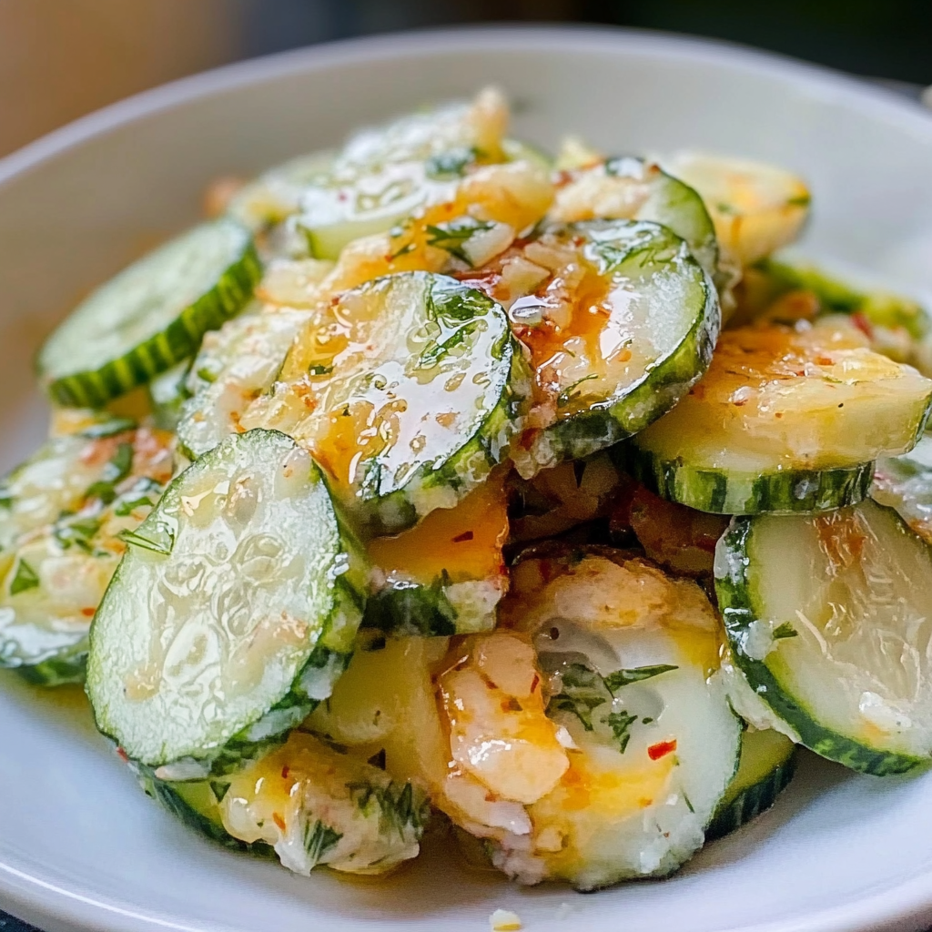 Pickle Juice Cucumber Salad Recipe