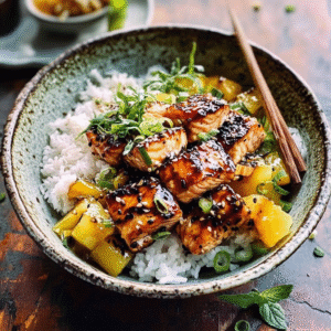Orange Ginger Salmon Bowls Recipe