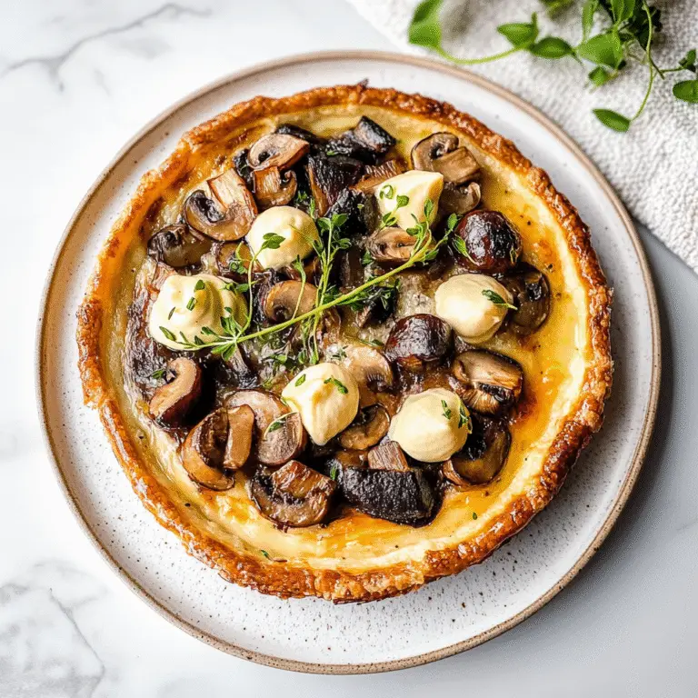 Thin Mushroom Tart Recipe
