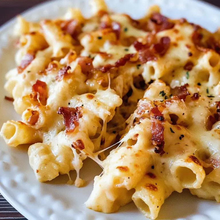 Cheesy Bacon Cavatappi Pasta Recipe