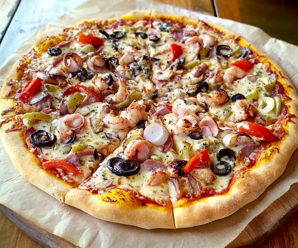 Weeknight Seafood Pizza