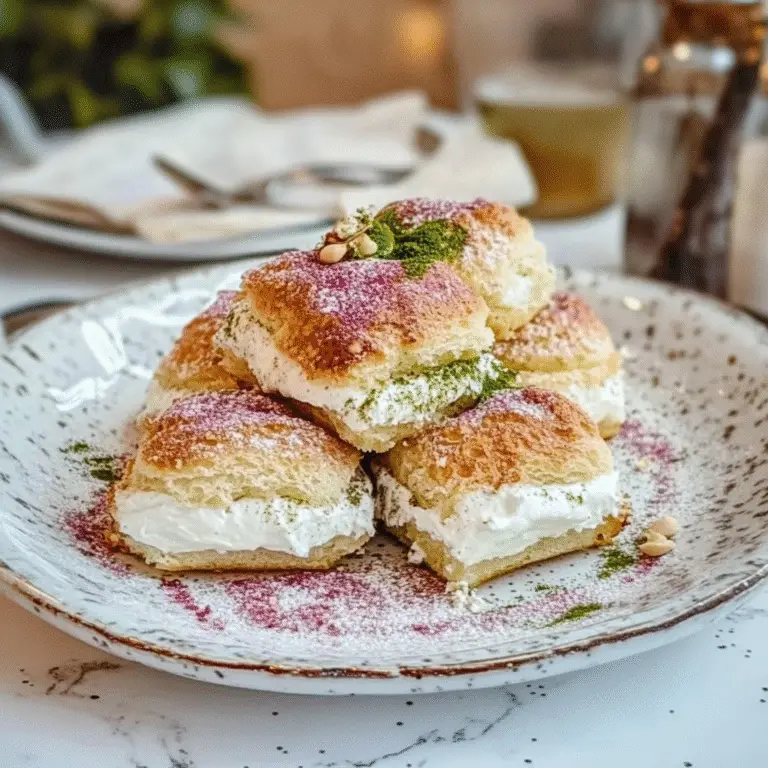 Mini Kunafa Cream Puffs Recipe