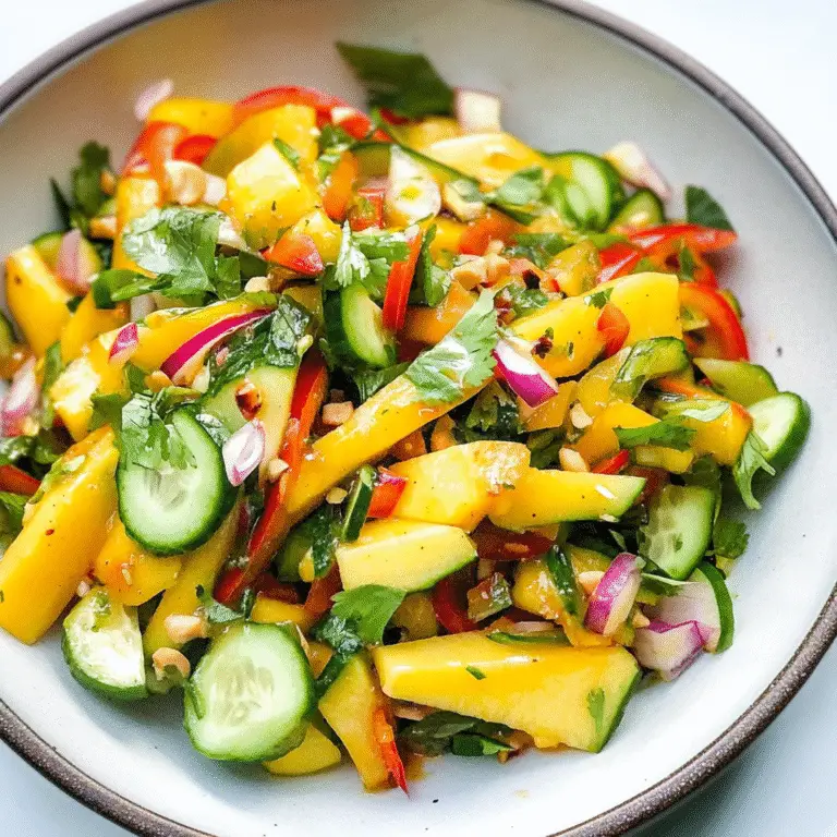 Spicy Mango Cucumber Salad