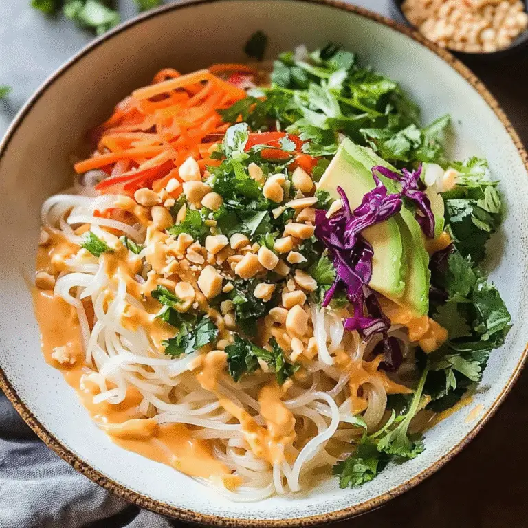 Thai Peanut Noodle Bowl Recipe