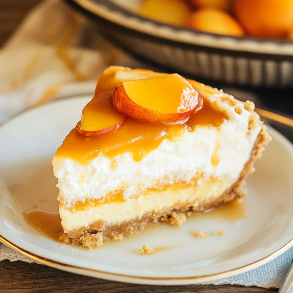 Peach Cheesecake Pie