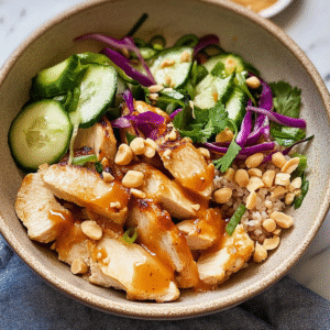 Peanut Chicken Protein Bowls
