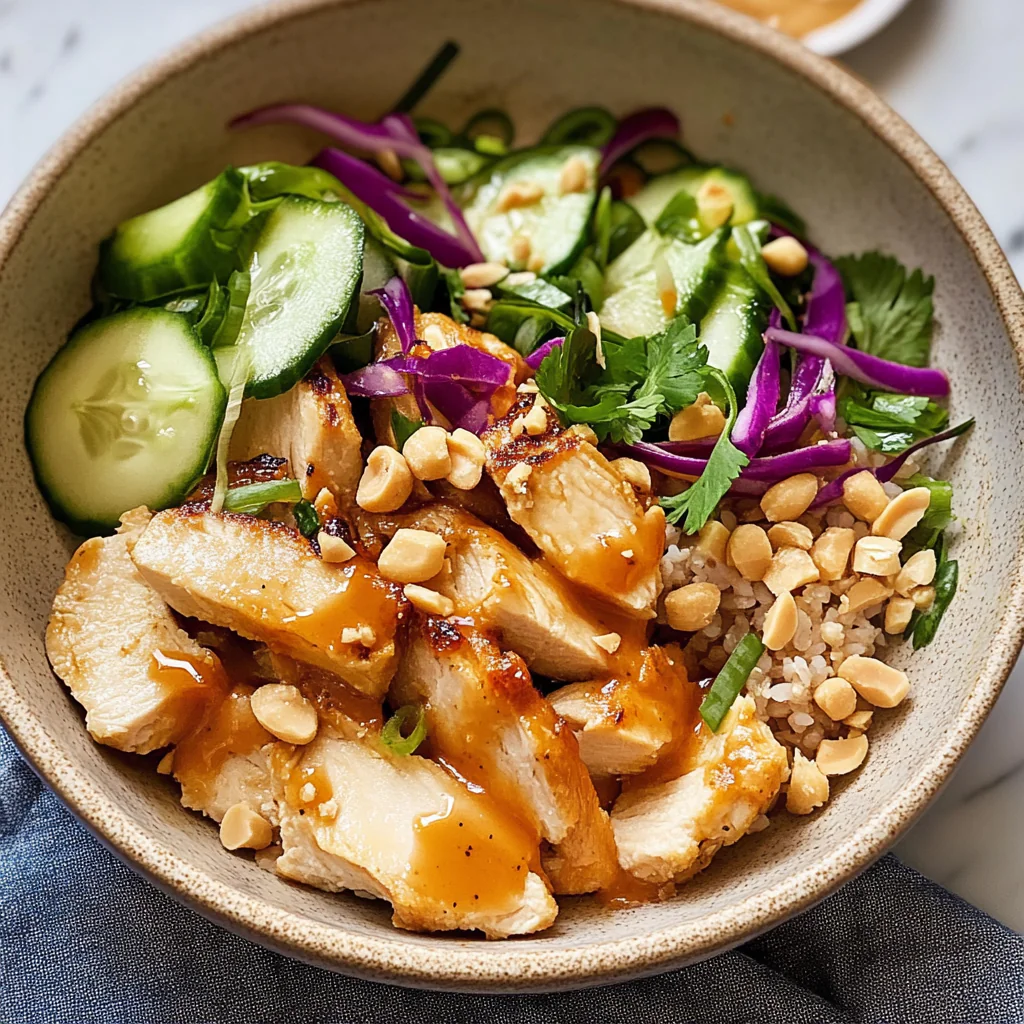 Peanut Chicken Protein Bowls