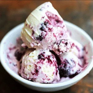 Blueberry Basil Swirl Ice Cream Recipe