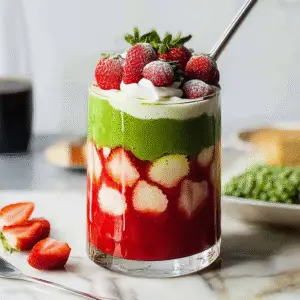 Iced Matcha Strawberry Latte Recipe