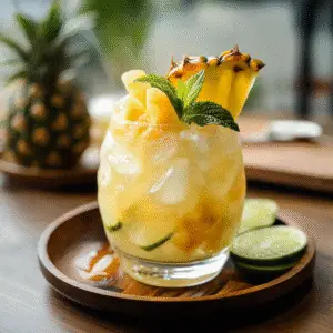 Frozen Pineapple Mojito Mocktail Recipe