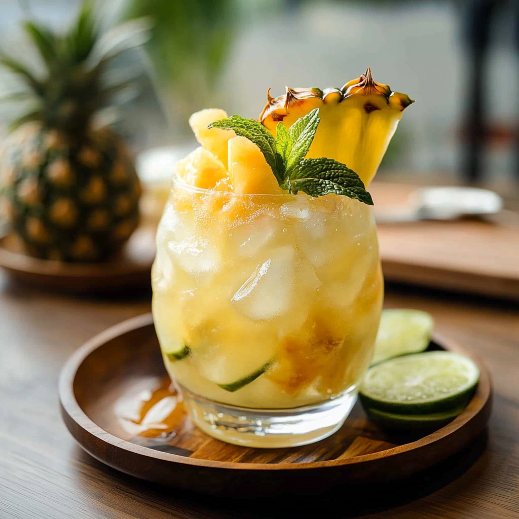 Frozen Pineapple Mojito Mocktail Recipe
