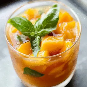 Peach Basil Iced Tea Recipe