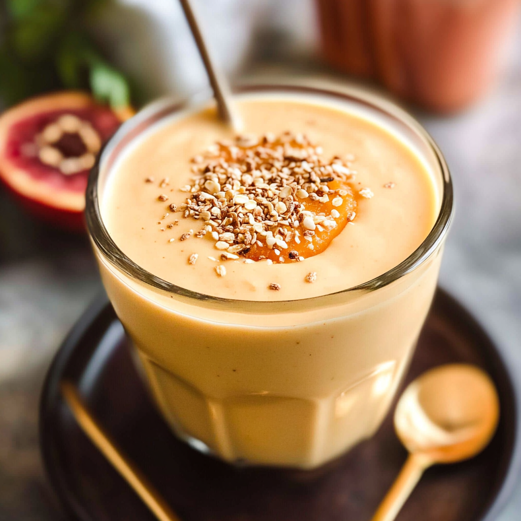 Nectarine Smoothie with Ginger & Greek Yogurt
