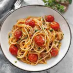 Spaghetti with Burst Cherry Tomatoes & Olive Oil