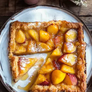 Peach Galette with Honey Drizzle Recipe