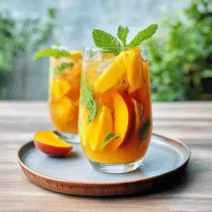 Peach Iced Tea with Mint Recipe