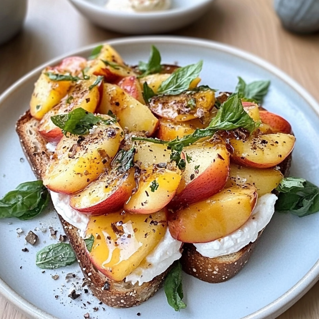 Peach & Ricotta Toast