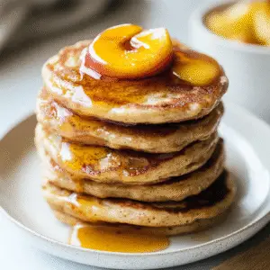Caramelized Peach Pancakes