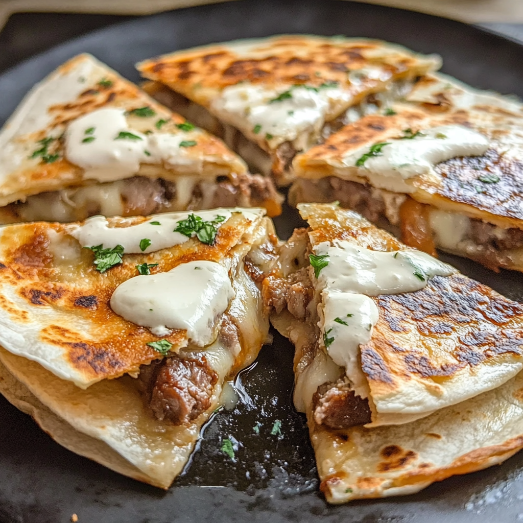 Steak Cheese Quesadillas on Blackstone Recipe