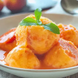 Easy 4-Ingredient Peach Sorbet Recipe