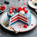 Red White & Blue Marble Cake