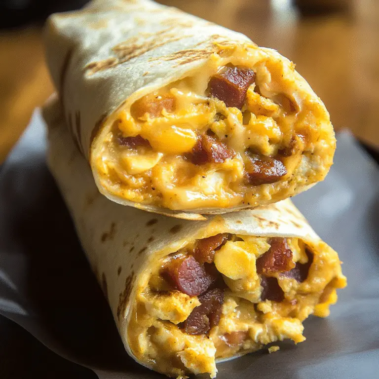 Bacon Egg Cheese Breakfast Burrito Recipe