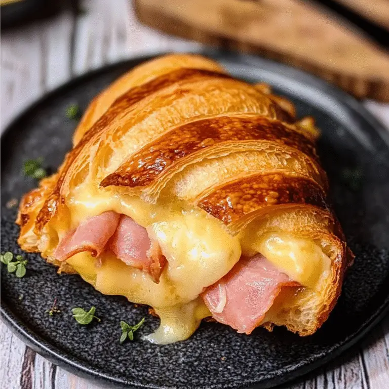 Air Fryer Ham Cheese Croissants Recipe