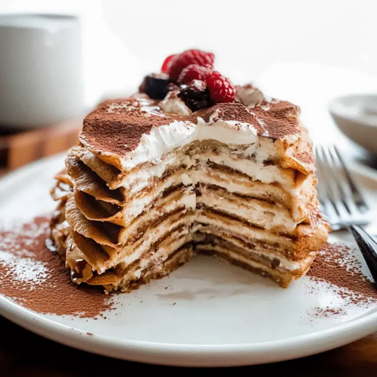 Tiramisu Crepe Cake Recipe