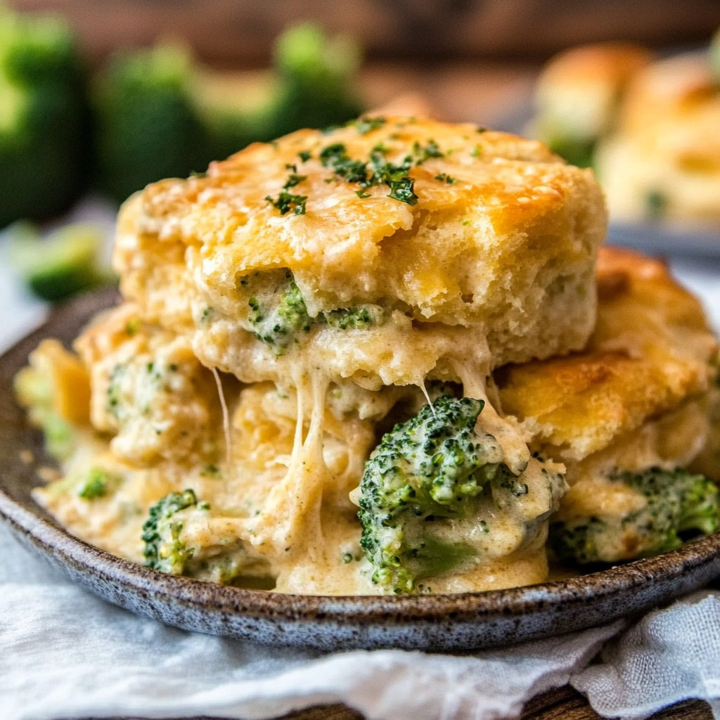 Broccoli Cheddar Biscuit Casserole Recipe