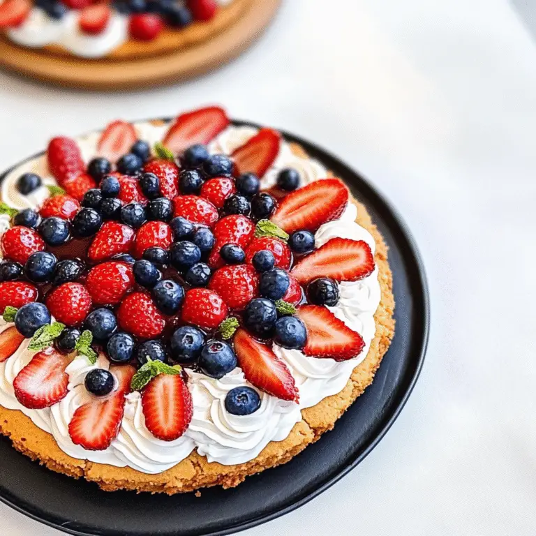 Patriotic Fruit Pizza Cookies