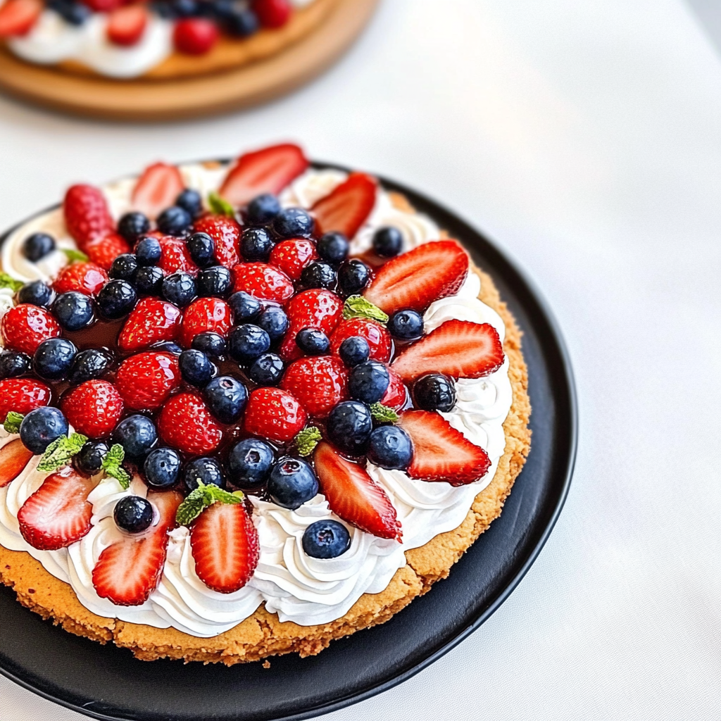 Patriotic Fruit Pizza Cookies